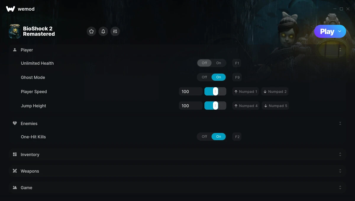 BioShock 2 Remastered "Трейнер +9" [UPD: 29.07.2025] {STiNGERR / WeMod}