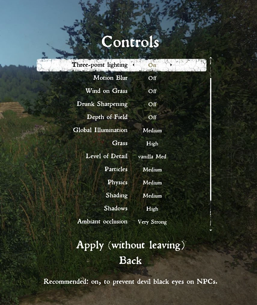 Kingdom Come: Deliverance "Optimized Graphic Presets 1.3.1-1.3.3"
