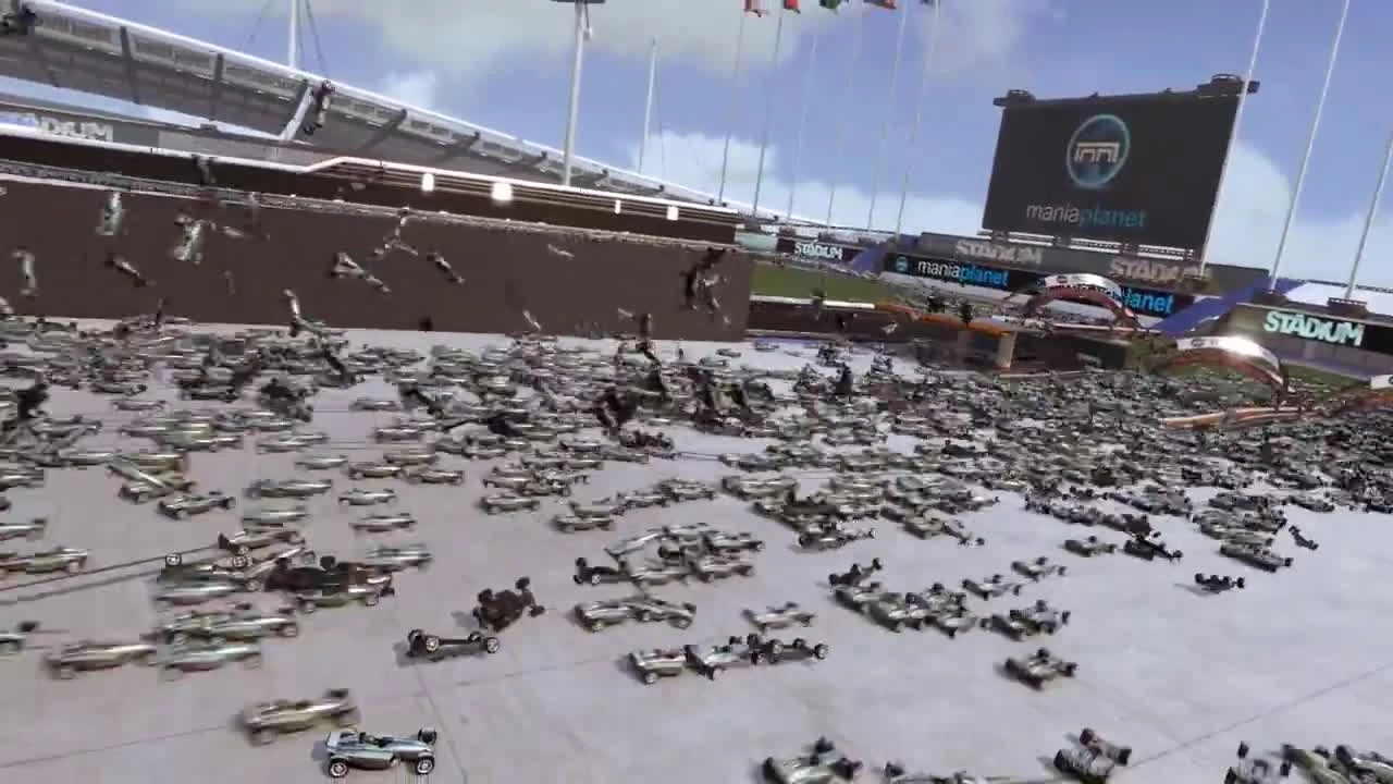 TrackMania 2 Stadium 20000 машин!!!
