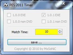 PES 2011 "Timer v1.1 by MxSoniC"