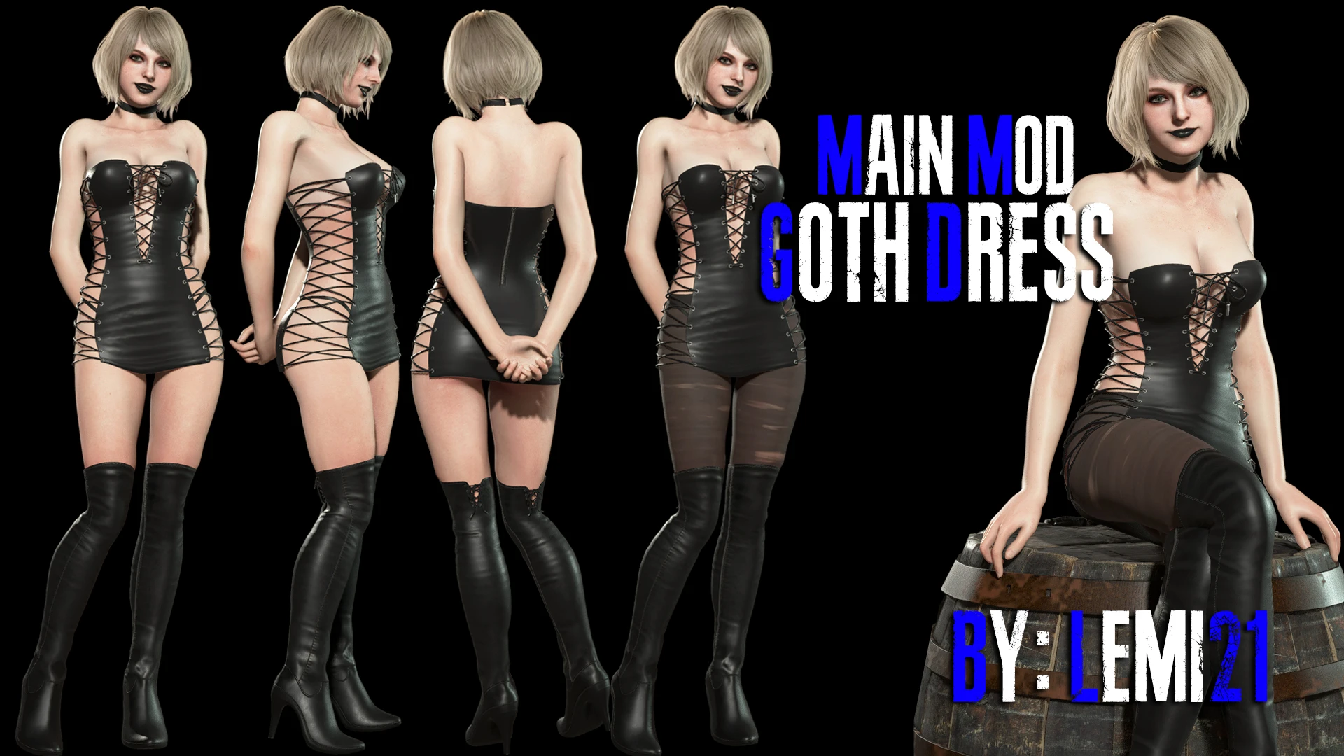 Resident Evil 4 Remake "Эшли в готическом платье" {Aqua}