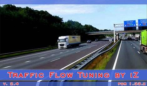 Euro Truck Simulator 2 "Traffic Flow Tuning by iZ 2.4"