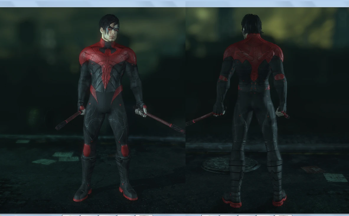Batman: Arkham City "NEW nightwing suit"
