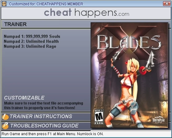 X-Blades: Трейнер (+3) [1.0] {CheatHappens}