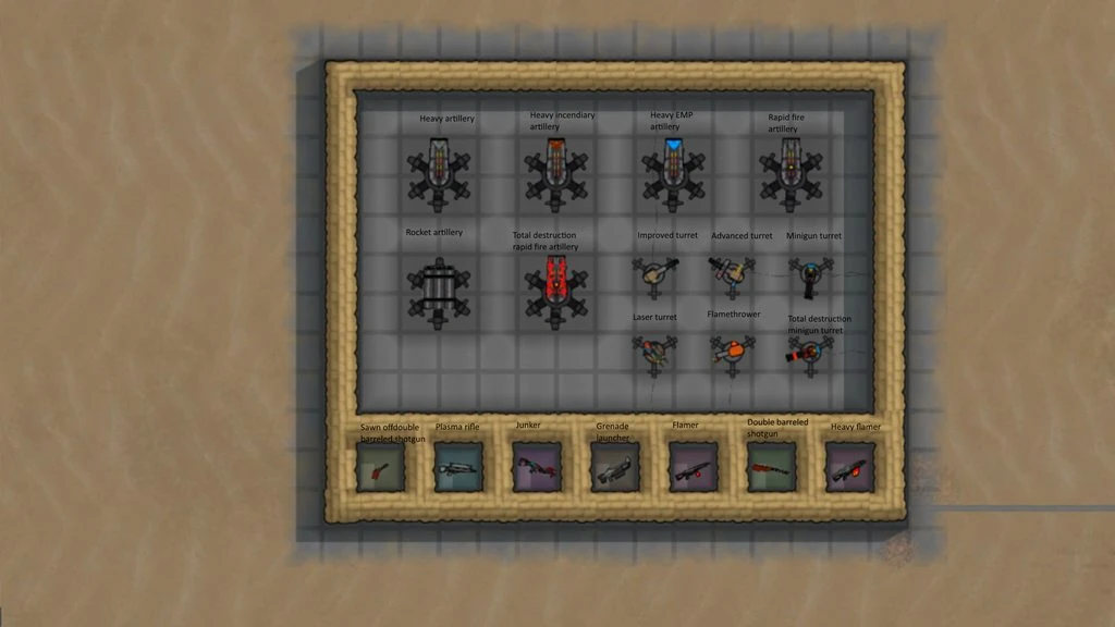 RimWorld "[A13] Heavy Defences 0.78"