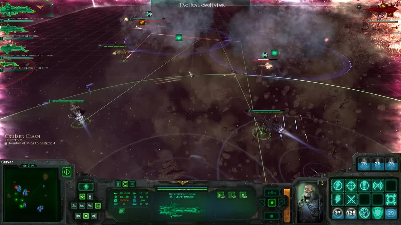 Battlefleet Gothic Armada "прохождение на русском Столкновение Крейсеров глава 04 обзор Ч2"