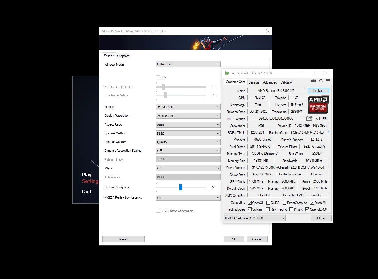 Marvel's Spider-Man: Miles Morales "Разблокировка DLSS"