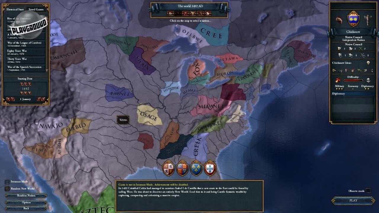 Europa Universalis IV: Conquest of Paradise. Рандомный рай