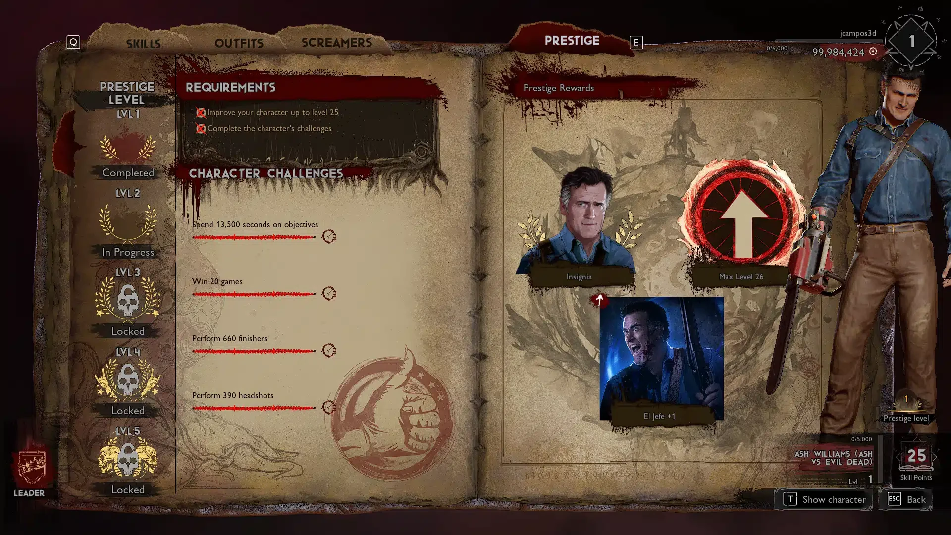 Обновление 1.35 для Evil Dead: The Game добавляет систему престижа и многое другое