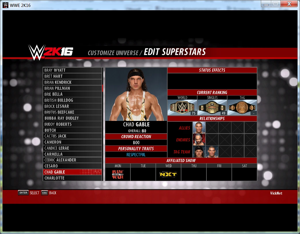 WWE 2k16 "Chad Gable порт"