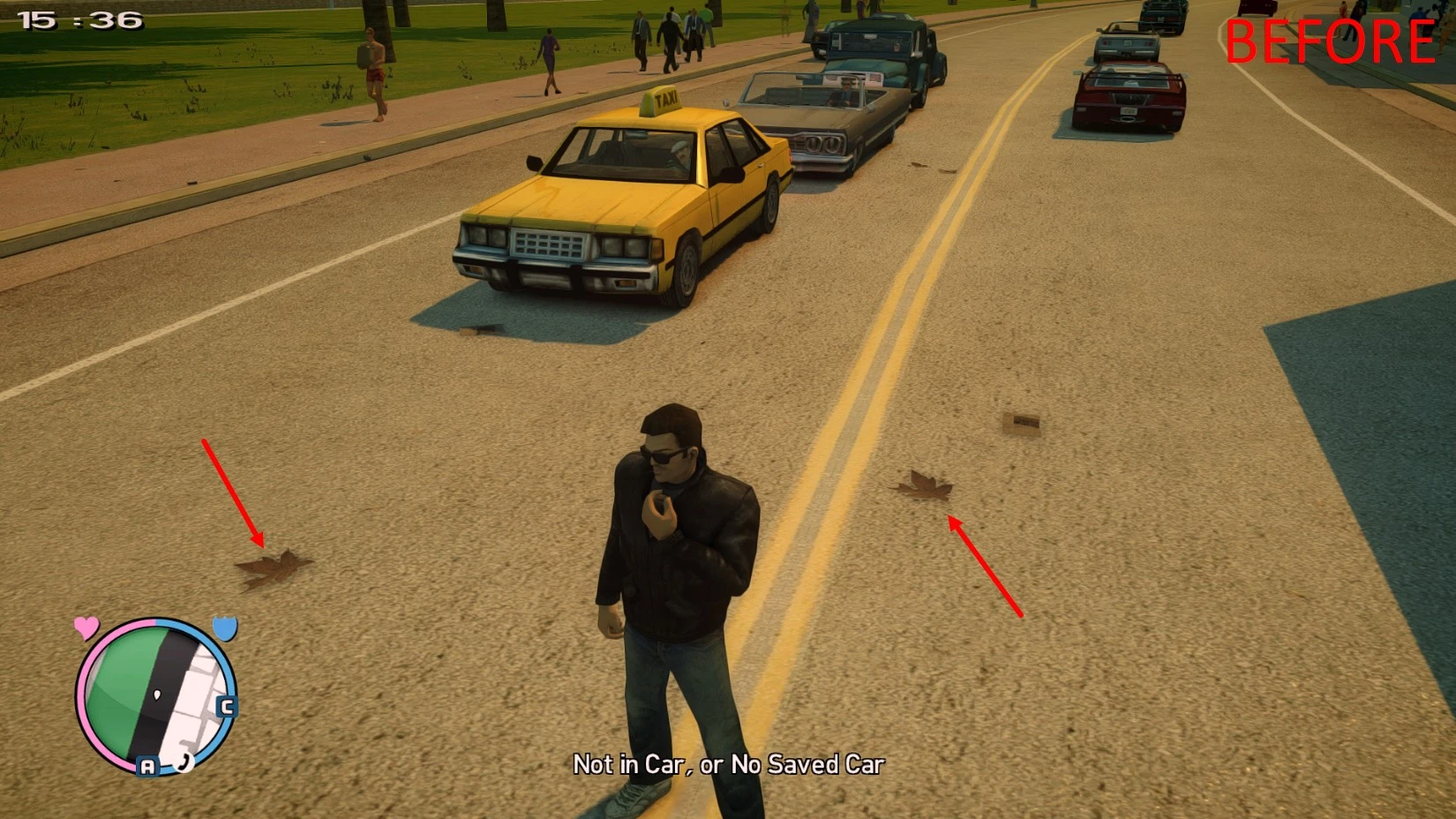 Grand Theft Auto: Vice City "Замена осенней листы на пальмовые ветки"