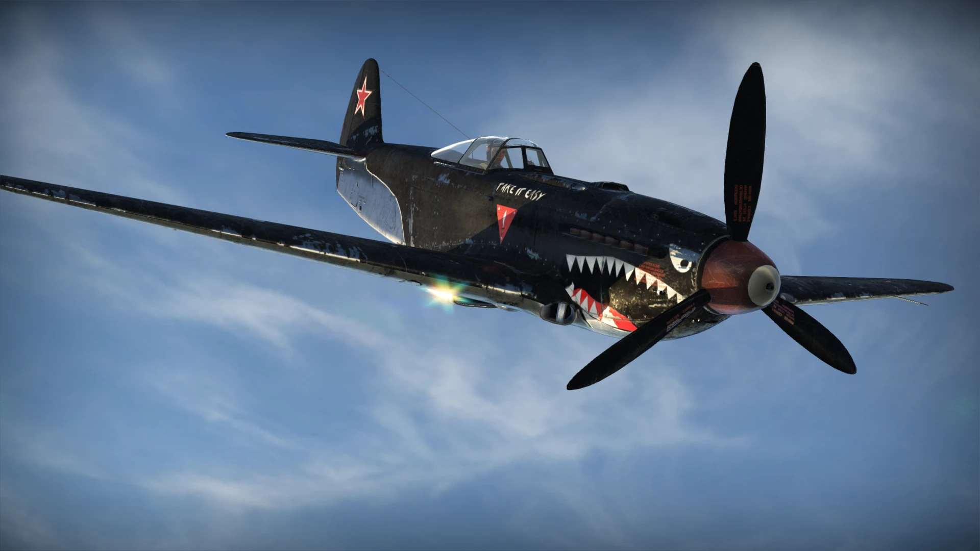 War Thunder "Fictional black/chrome camo for the Yak9U, Yak9P"