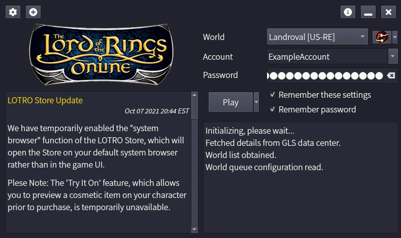 The Lord of the Rings Online "OneLauncher - удобный лаунчер для LOTRO and DDO"