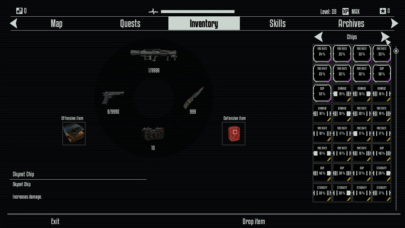Terminator: Resistance: Сохранение/SaveGame (Начало игры, полная прокачка, всё оружие)