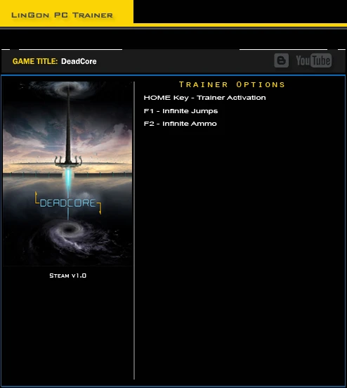 DeadCore: Трейнер/Trainer (+2) [1.0] {LinGon}
