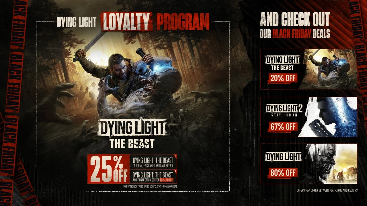 Techland анонсировала программу лояльности Dying Light и первую скидку на Dying Light: The Beast