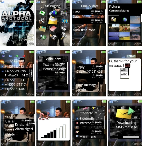 Alpha Protocol "SE 240x320 Theme"