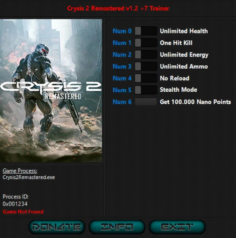 Crysis 2 Remastered "Трейнер +7" [1.2: Steam / Epic Games, Fixed] {iNvIcTUs oRCuS / HoG}