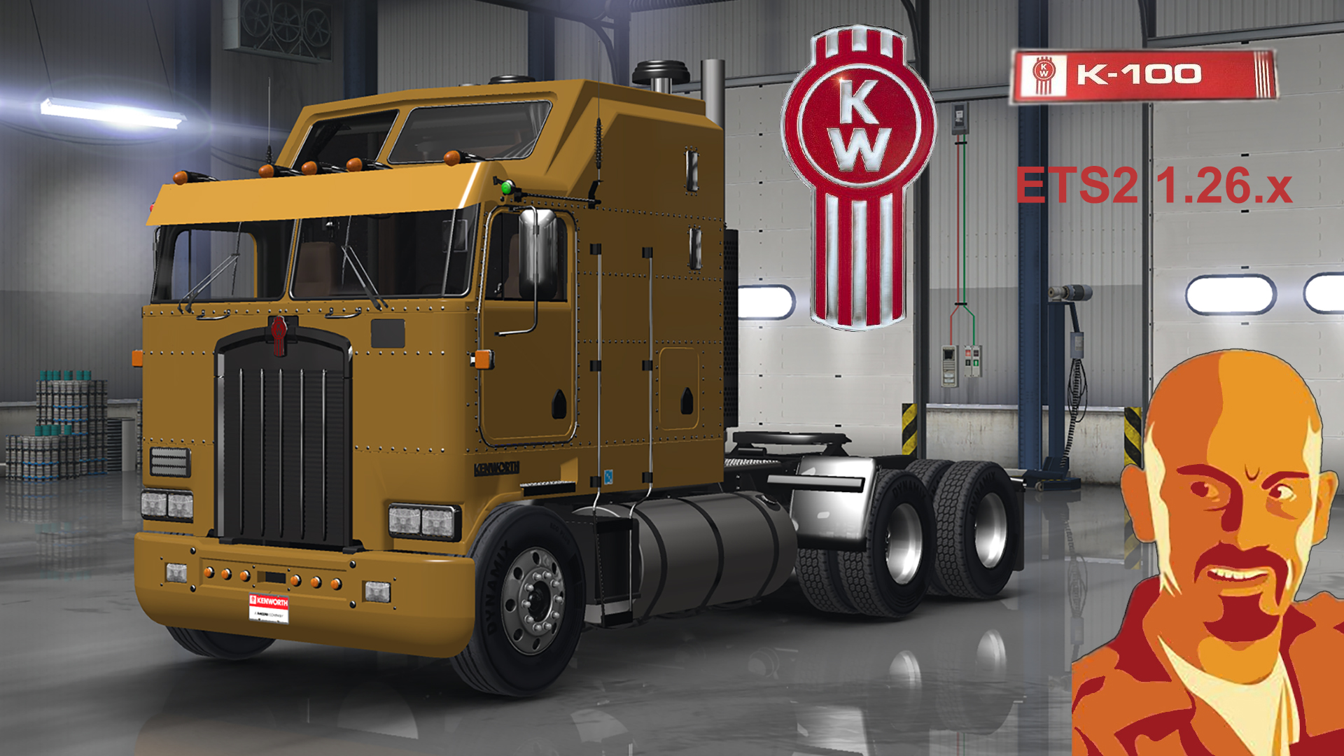 ETS 2 "Kenworth K100 1.26.x version"