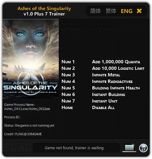 Ashes of the Singularity: Трейнер/Trainer (+7) [1.0] {FLiNG}