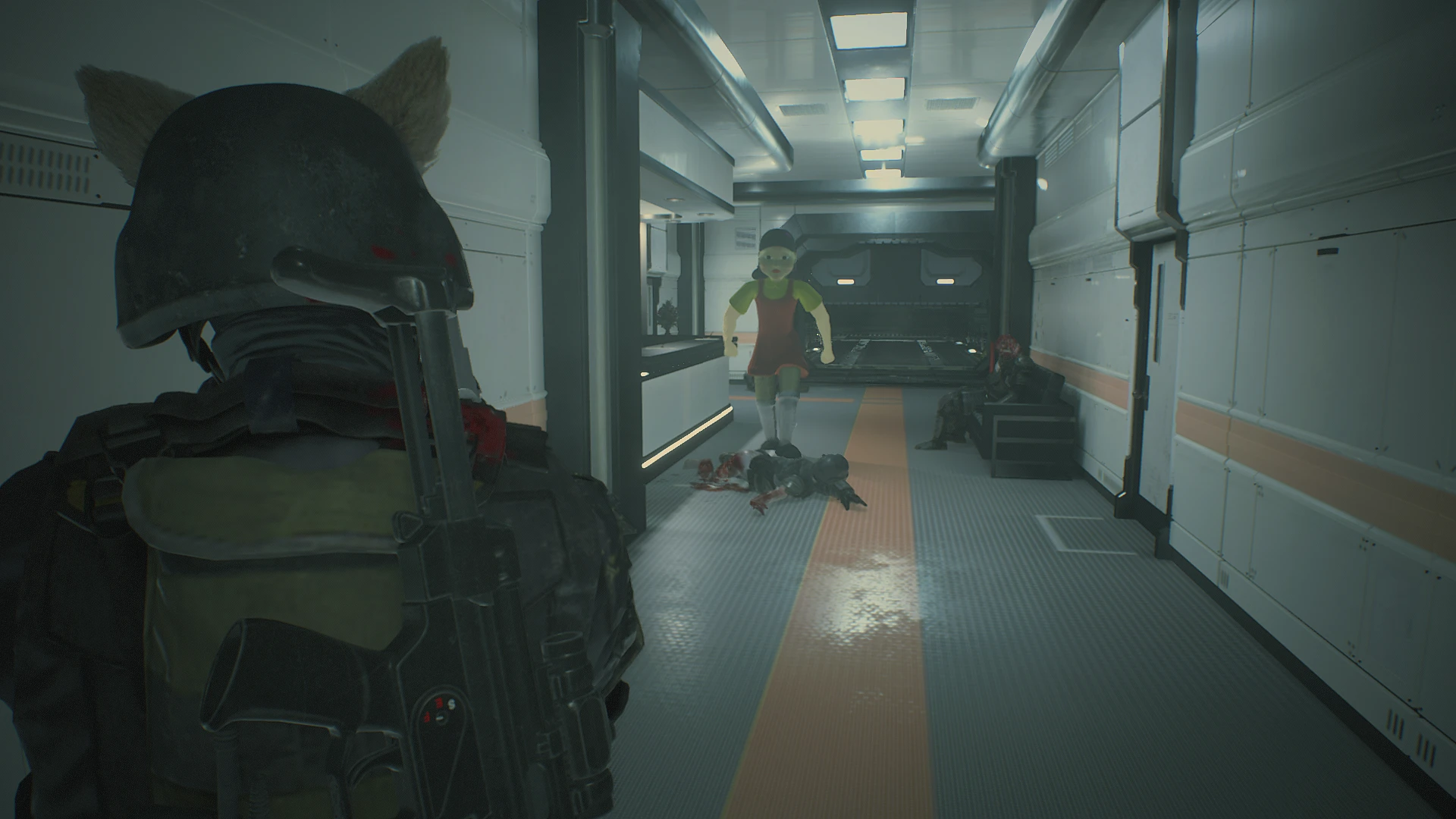 Resident Evil 2 "Жуткая кукла из Игра в кальмара"