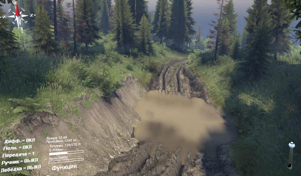 Spintires "Карта "Гора "Два брата" от 13.04.15"