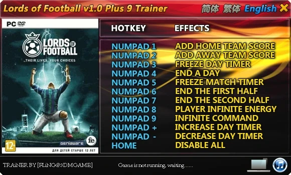 Lords of Football: Трейнер/Trainer (+9) [1.0] {FLiNG}