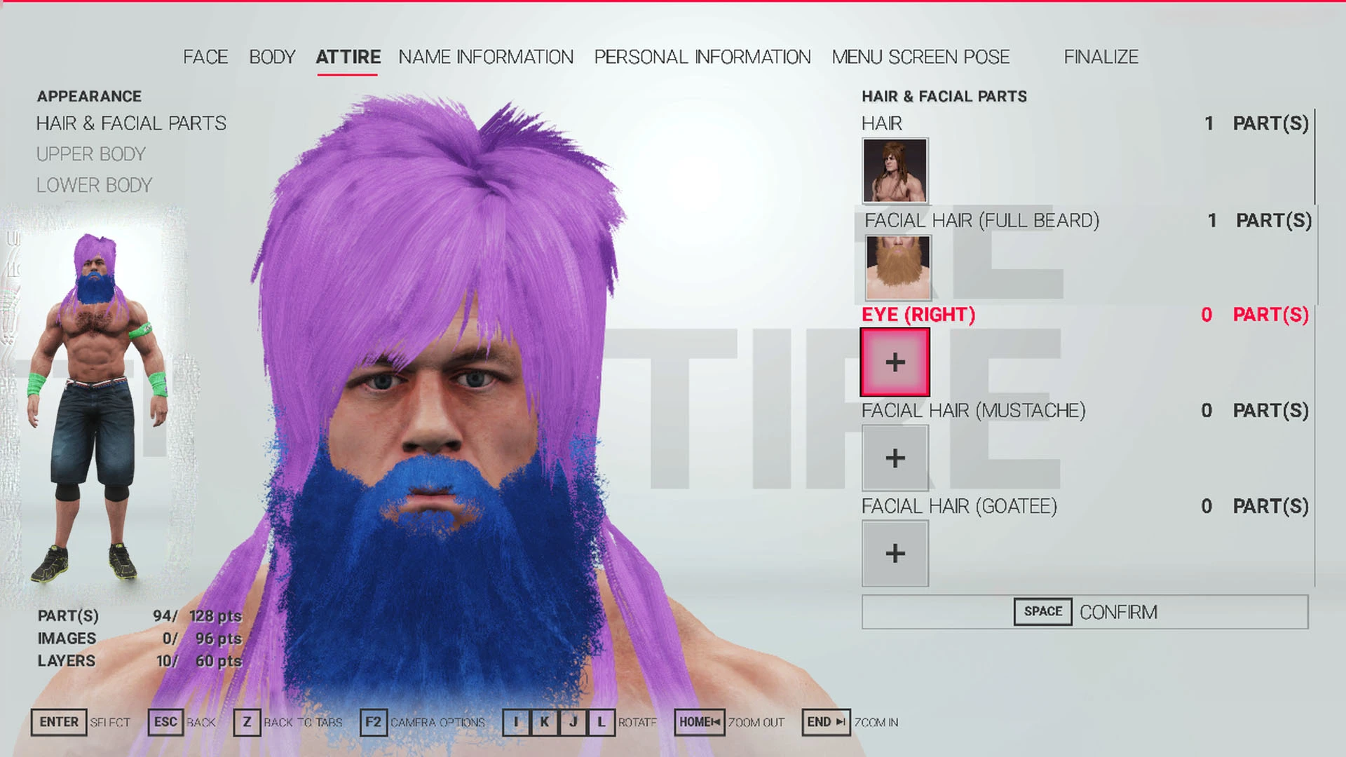 WWE 2K19 "Расширенное меню создания суперзвезды"