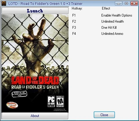 Land of the Dead - Road to Fiddler's Green: Трейнер (+3) [1.0] {HonestGamer/ACE}