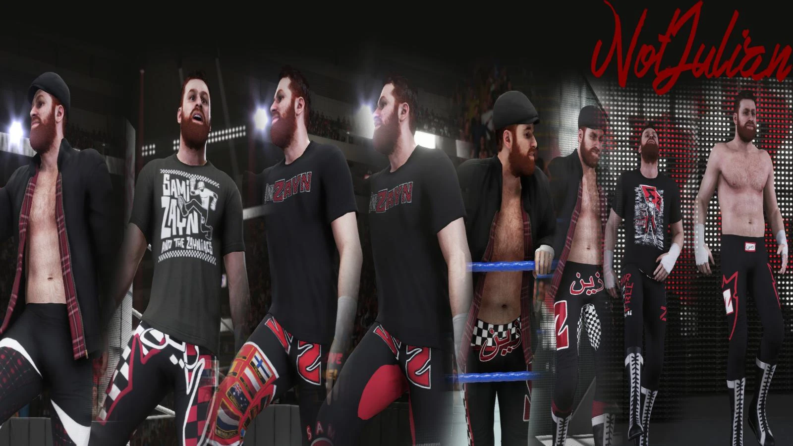 WWE 2K19 "Sami Zayn + 9 Attire Pack MOD"