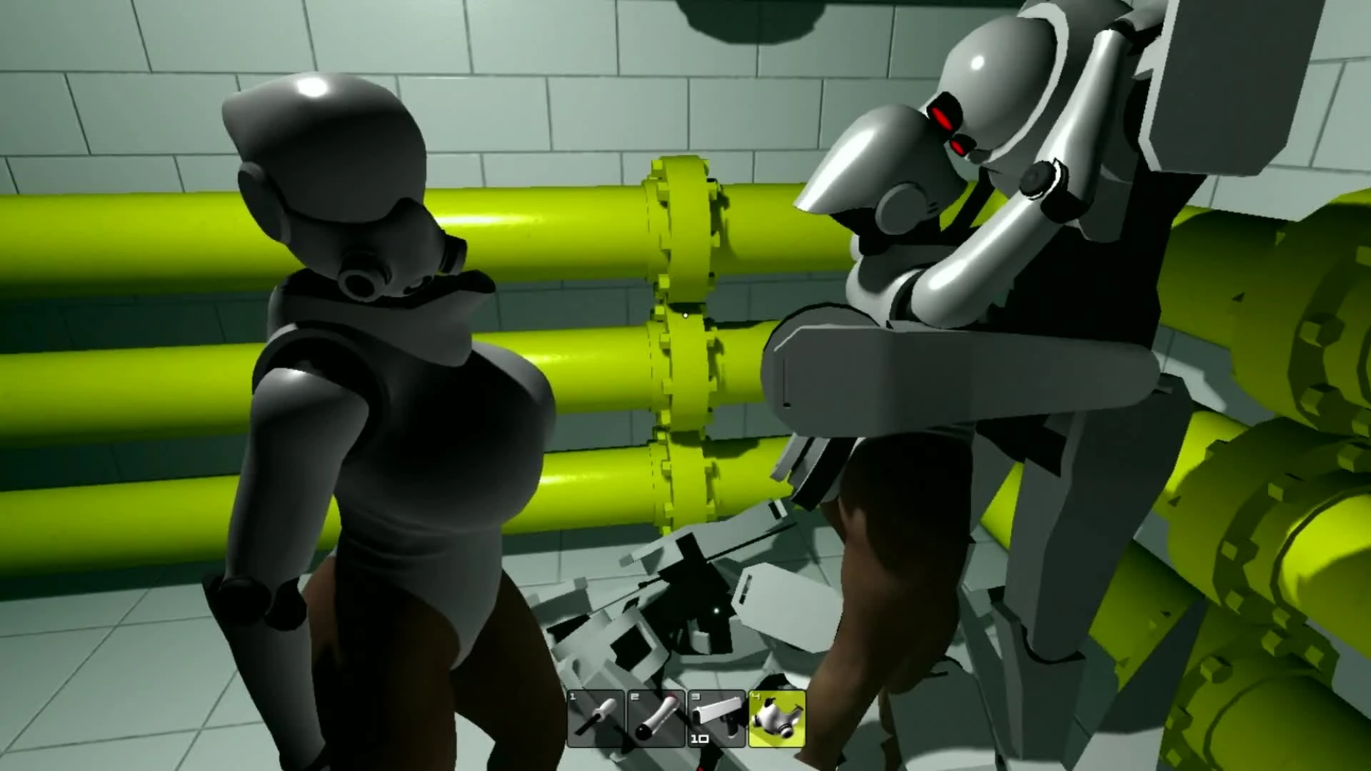 Haydee прохождение #11, как пронести оружие в желтую зону , пасхалки в Haydee