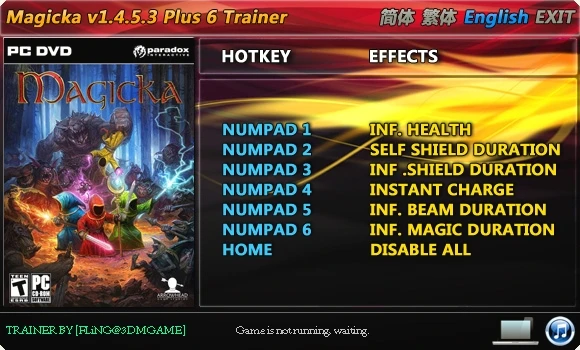 Magicka: Трейнер/Trainer (+6) [1.4.5.3] {FLiNG}