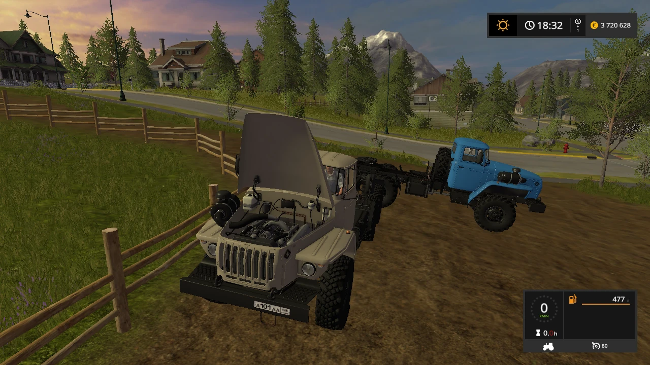 Farming Simulator 17 "URAL 44202 тягач v 1.0"