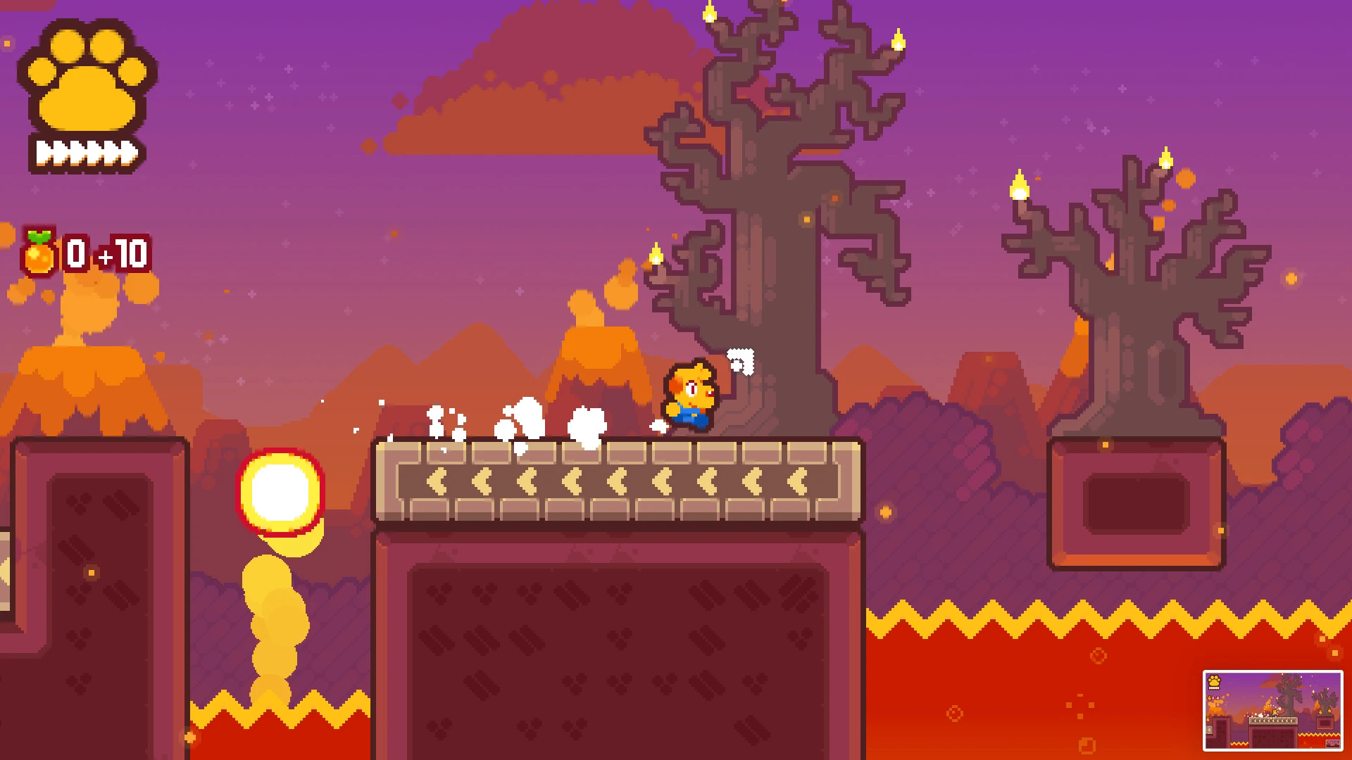 Геймплей двухмерного платформера Grapple Dog