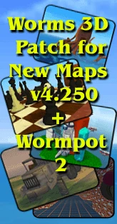 Патч Worms 3D "New maps v.4.250 + Wormpot 2"