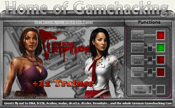 Dead Island - Riptide: Трейнер/Trainer (+11) [1.0 / 1.4.0] {sILeNt heLLsCrEAm / HoG}