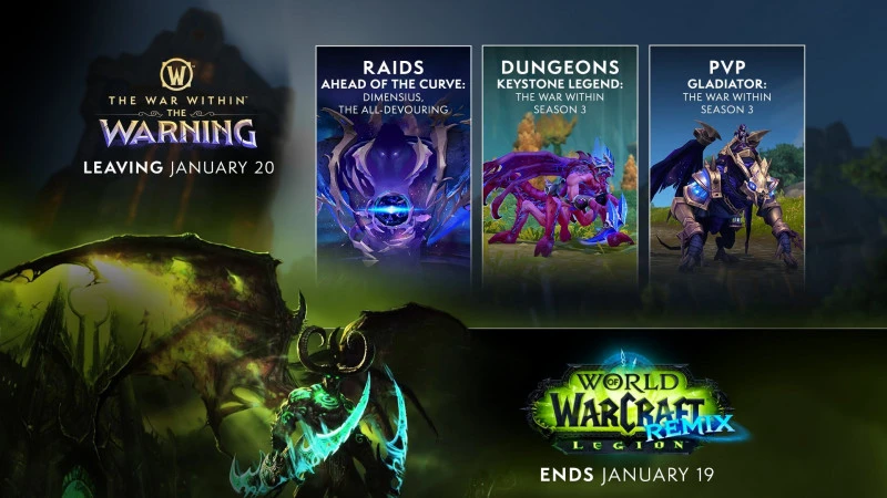 Разработчики World of Warcraft объявили дату завершения события "Legion Remix"