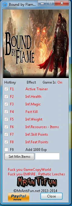 Bound by Flame: Трейнер/Trainer (+9) [1.0] {MrAntiFun}