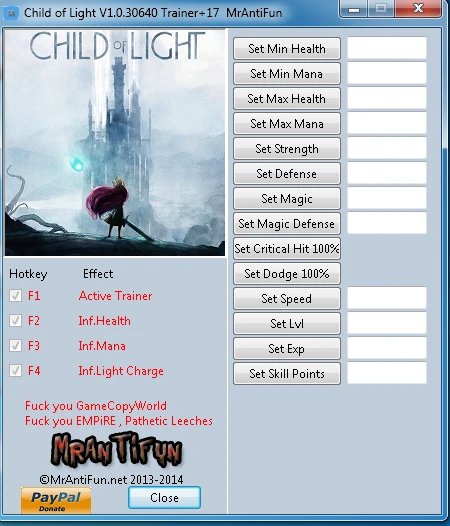 Child of Light: Трейнер/Trainer (+17) [1.0.30640] {MrAntiFun}