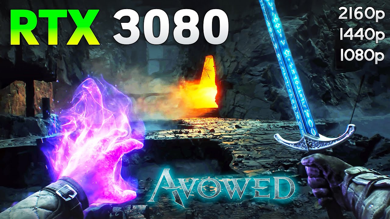 Тест производительности Avowed на RTX 3080 в 1080p, 1440p и 4K