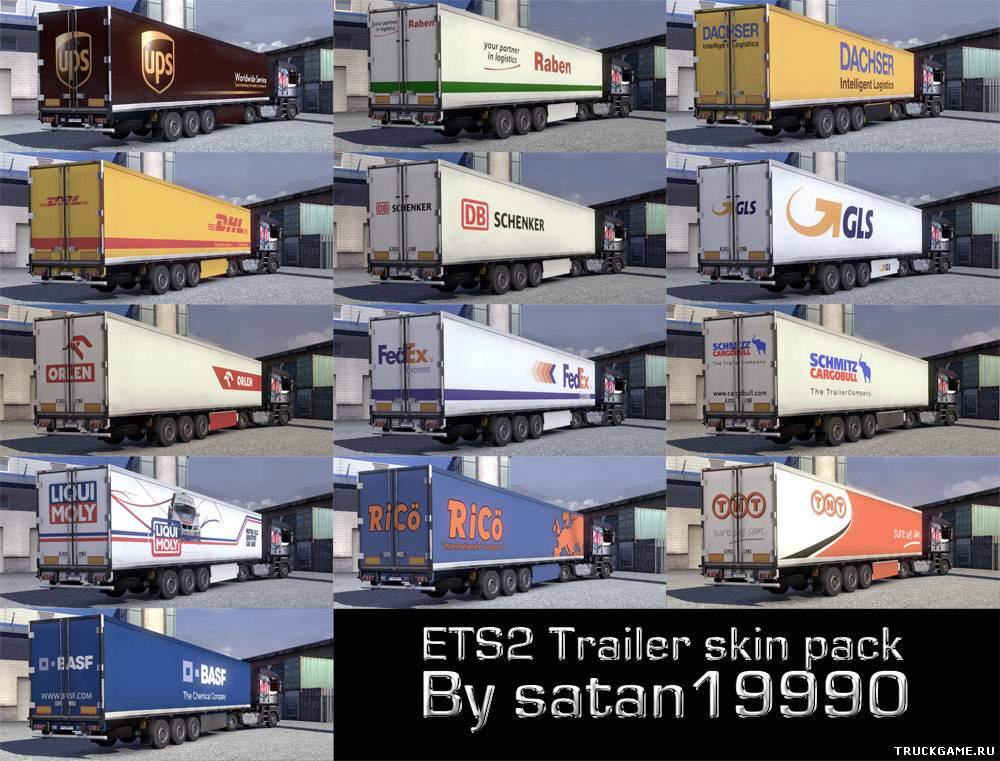 Euro Truck Simulator 2  "Real Logo Trailer &amp; Company Names"