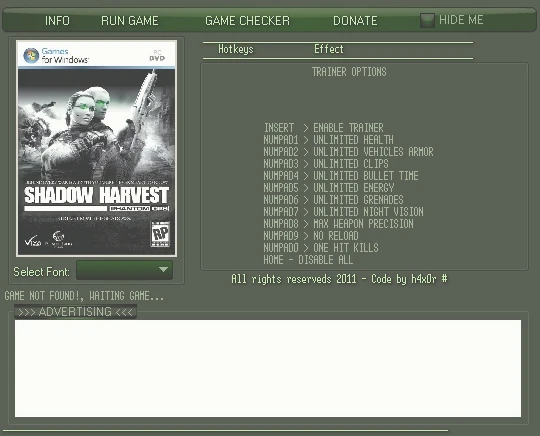 Shadow Harves - Phantom Ops: Трейнер (+10) [1.1] {h4x0r}