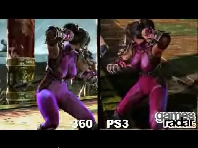 Сравнение физики груди в SoulCalibur 4 на PS3 и Xbox 360