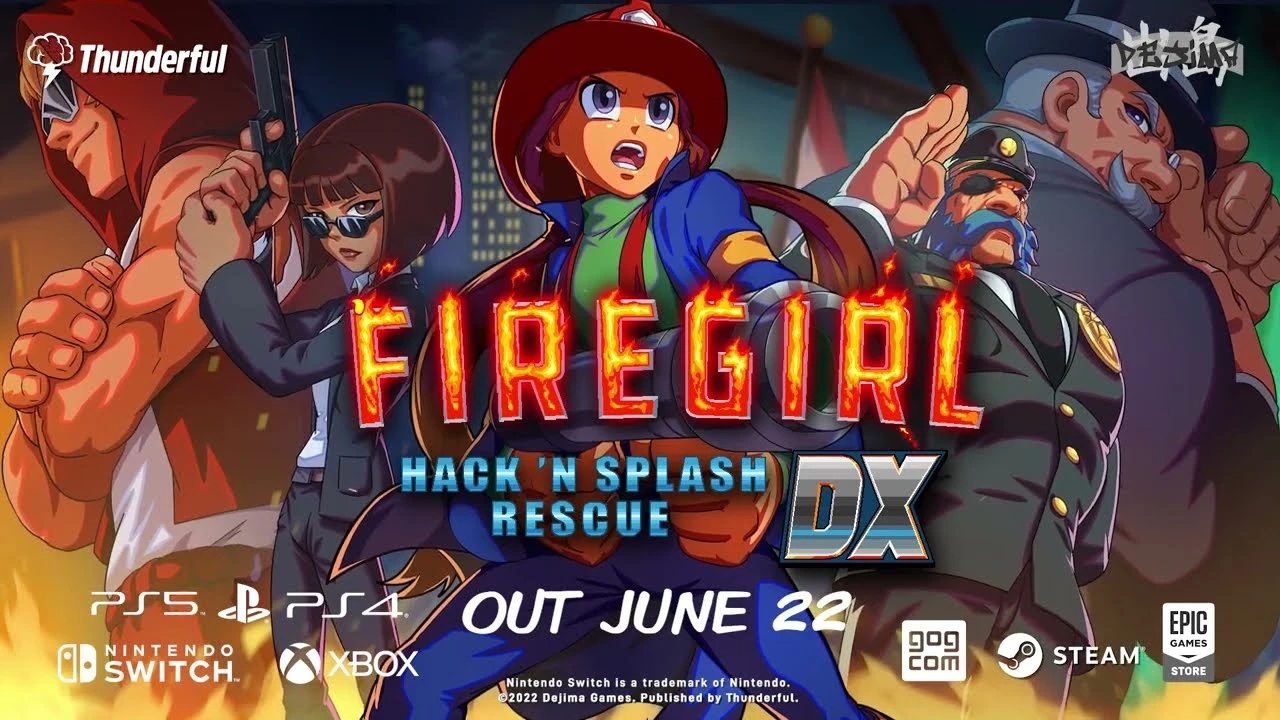 Спасательный платформер в жанре roguelite Firegirl: Hack 'n Splash Rescue DX вышел на консолях