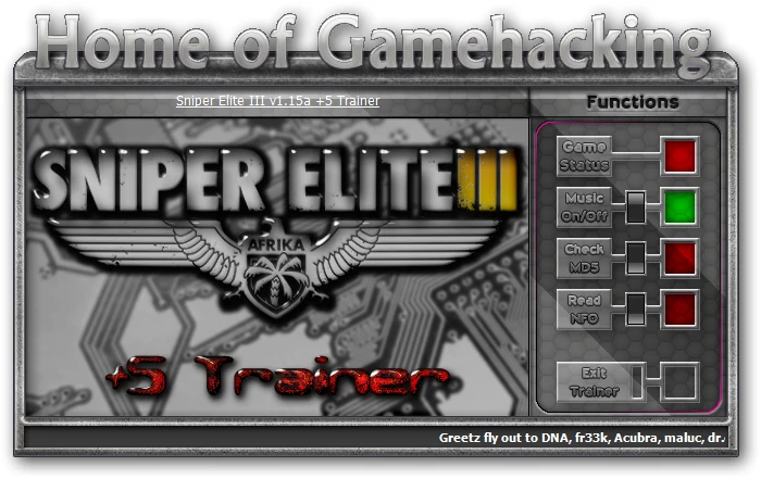 Sniper Elite 3: Трейнер/Trainer (+5) [1.15a] {iNvIcTUs oRCuS / HoG}