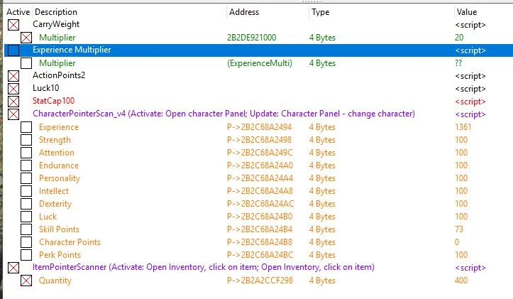ATOM RPG: Таблица для Cheat Engine [UPD: 26.03.2020/1.112] {Khayman}