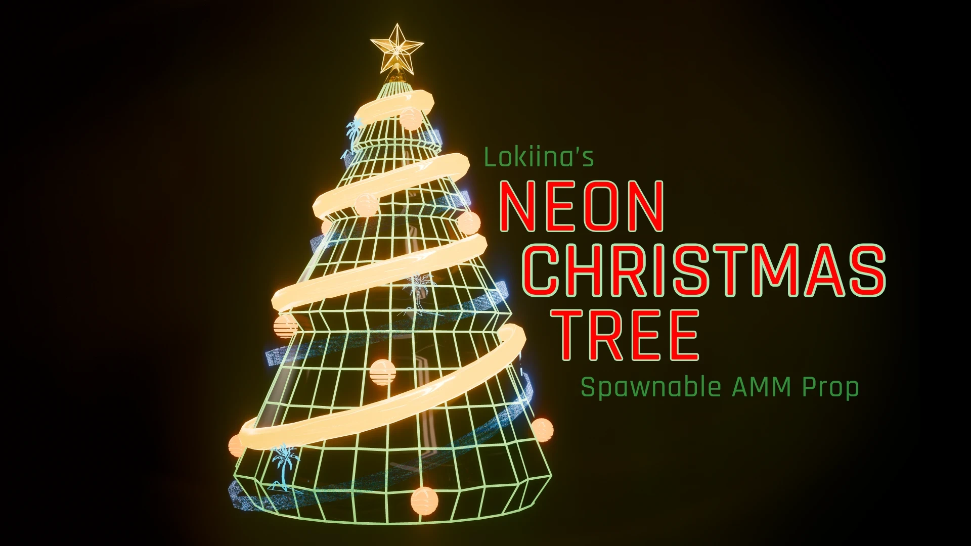 Cyberpunk 2077 "Неоновая рождественская елка"