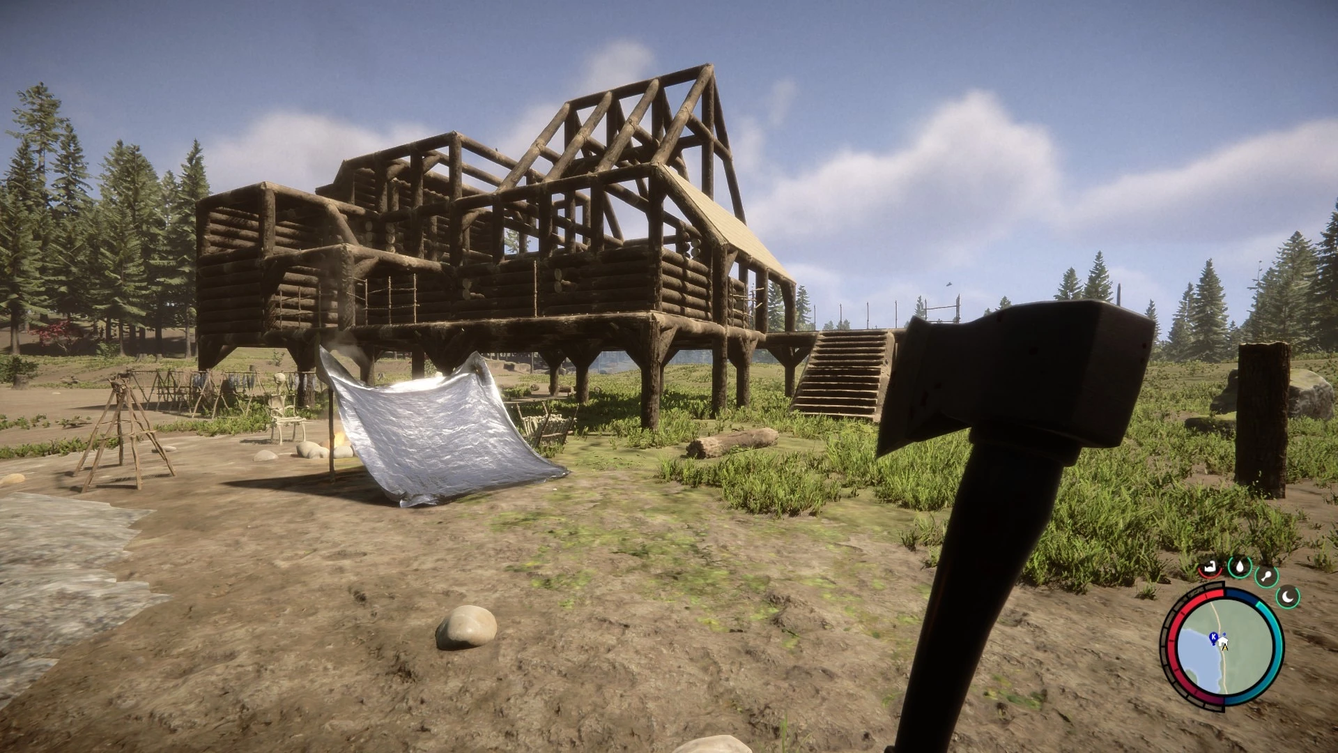 Игрок построил в Sons of the Forest самую высокую базу