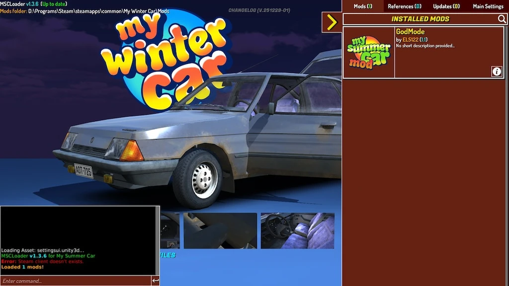 Запуск модов в My Winter Car: руководство по установке MSCLoader