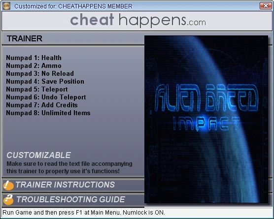 Alien Breed - Impact: Трейнер (+6) [1.0 - (build 120)] {CheatHappens}